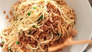 Spaghetti with Tuna Lemon and Breadcrumbs  Everyday Food with Sarah Carey [upl. by Florian441]