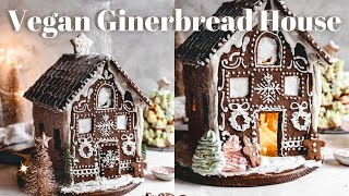 How to make a gingerbread house  Vegan Gingerbread House Recipe [upl. by Nahaj]