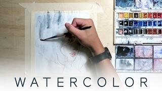 WATERCOLOR TUTORIAL  BIC Design on Fire [upl. by Aivatnohs785]