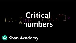 Finding critical points  Using derivatives to analyze functions  AP Calculus AB  Khan Academy [upl. by Cam676]