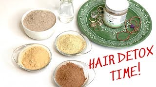 Hair Detox Time THE BEST CLAY EVER Moroccan Rhassoul Clay [upl. by Uolymme]