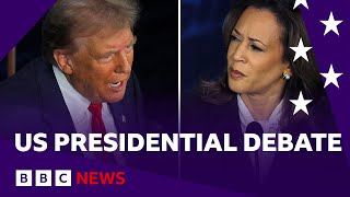 Key moments from Donald Trump and Kamala Harriss US presidential debate  BBCNews [upl. by Nasaj965]