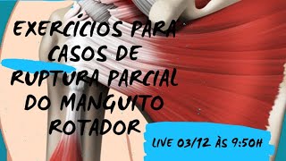 Exercícios para casos de ruptura parcial do manguito rotador [upl. by Irvine]