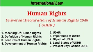 International Human Rights  Universal Declaration of Human Rights 1948 Human Rights Law amp Practice [upl. by Westney]