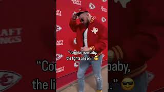 Travis Kelce playing Playaz Circle  Lil Waynes quotDuffle Bag Boyquot arriving to Monday Night Football [upl. by Messere]