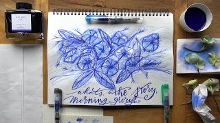 Pilot Iroshizuku Asagao amp 3 Platinum Preppy Markers Monday Matchup 142 Time Lapse [upl. by Jaco808]