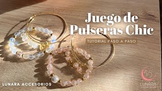 Tutorial de Juego de Pulseras Chic  Alambrismo  🌙 Lunara Accesorios [upl. by Yenobe]