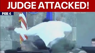 Judge attacked in Nevada courtroom  FOX 4 [upl. by Gibb]