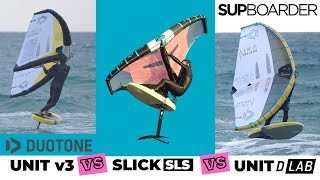 Duotone SLICK SLS vs UNIT V3 vs UNIT DLAB  2023 Wings  Comparative Review  SUPboarder [upl. by Eetnuahs]