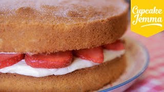 Classic Victoria Sponge Cake Recipe  Cupcake Jemma [upl. by Juliano70]