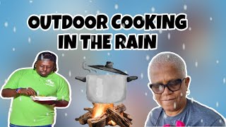 OUTDOOR COOKING IN THE RAIN ME AND MOMMYTHE FLARE FAMILY [upl. by Akinehs]