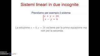 Sistemi lineari videolezione n 1 [upl. by Lirbij160]