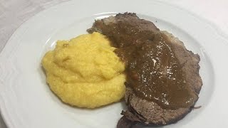 Brasato al Barolo con Polenta [upl. by Elohcan]