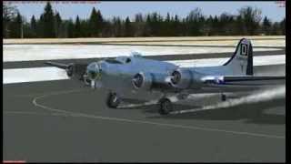 B17 Startup and Flight in FSX [upl. by Ridglea]