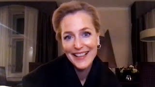 Gillian Anderson Reacts to Alec Baldwin Tweeting About Her Switching Accents Exclusive [upl. by Dimitris]