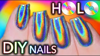 100 PURE HOLO holographic NAILS GEL and NOGEL POLISH [upl. by Netty432]