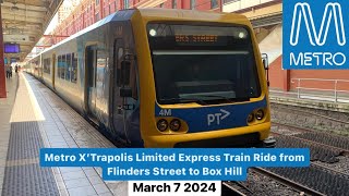 Metro XTrapolis Limited Express Train Ride from Flinders Street to Box Hill Full Trip [upl. by Saville]