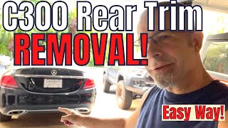 Mercedes C300 Rear Chrome Trim Removal The Easy Way [upl. by Ahtael]