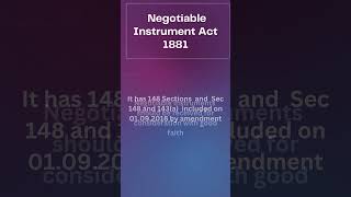 Negotiable Instrument ACT INTRODUCTION [upl. by Terra]