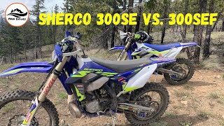 Sherco 300SE vs 300SEF  Back To Back On Mountain Single Track [upl. by Creigh628]