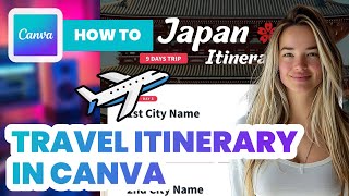 How to Make Travel Itinerary in Canva 2024  Tutorial [upl. by Sheeb]