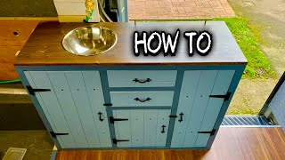 HOW TO BUILD Kitchen in a Campervan  RV [upl. by Rutra]