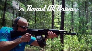 Romanian 75 Round AK47 Drum top loading Review HD [upl. by Yknarf]