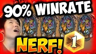 SHUDDERWOCK GETS ME LEGEND WITH 90 WINRATE  SHAMAN  THE WITCHWOOD  HEARTHSTONE  DISGUISED TOAST [upl. by Annahahs]