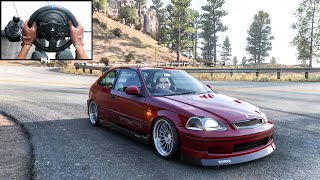 1997 Honda Civic Type R  Forza Horizon 5  Steering Wheel Gameplay [upl. by Tengler]