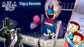 5 Secrets of Ice Scream 8 Final Chapter  Shiva and Kanzo Gameplay [upl. by Ahsyia]