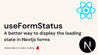 useFormStatus  Better way to display the loading state in Nextjs forms  React  Server component [upl. by Kho]