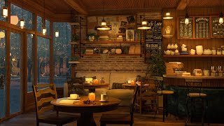 4K Cozy Coffee Shop with Smooth Piano Jazz Music for Relaxing Studying and Working [upl. by Carmela]