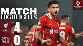 Luis Diaz HATTRICK Liverpool 40 Bayer Leverkusen  Champions League Highlights [upl. by Wyler821]