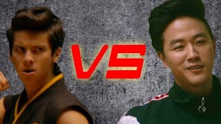 Miguel vs Kyler Season 3 Cobra Kai fight with healthbars REMASTERED [upl. by Ulita]