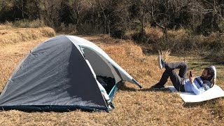 Decathlon Quechua MH100 3 person Tent Setup  Hiking and Camping  Rajouri  My Farmlands [upl. by Breger185]