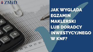 Jak zdać egzamin maklerski oraz doradczy w KNF [upl. by Nylicaj]