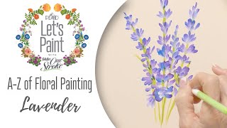 Learn to Paint Lavender  FolkArt One Stroke AZ of Floral Painting [upl. by Ettolrahc]