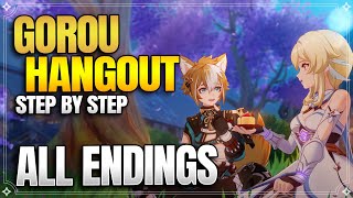 Gorou Hangout Event All Endings  Achievements 【Genshin Impact】 [upl. by Idalla]