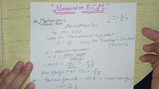 Numerical On ECM Electrochemical Machining [upl. by Christalle]