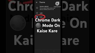 Chrome Me Dark Mode On Kaise Kare  How To On Dark Mode In Chrome Browser shorts [upl. by Alfi]