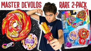 Beyblade Burst  RARE Master Devolos Battle Test Episode [upl. by Ahsirtap33]