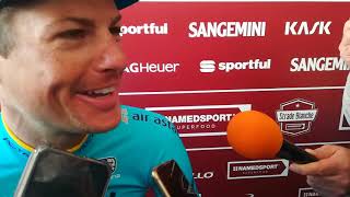 Jakob Fuglsang  Strade Bianche 2019 ITEN PostRace interview  Intervista allarrivo [upl. by Wurster709]