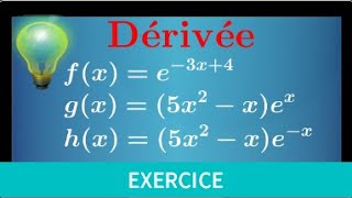 Dériver ♦ fonction exponentielle ♦ Avec des produits ♦ Première spécialité Maths ♦ Exercice [upl. by Nowed]