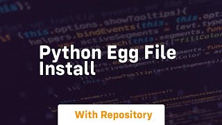 python egg file install [upl. by Anima462]