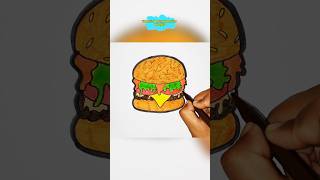 Tutorial menggambar burger menggambar burger shorts [upl. by Cotterell]