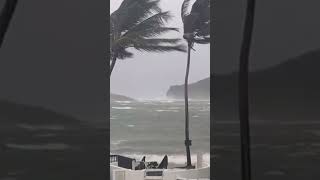 Hurricane Beryl makes landfall at Coconut Bay Resort on Saint Lucia [upl. by Dyoll]