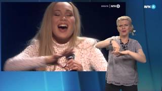 Agnete «Icebreaker» på tegnspråk  MGP 2016 [upl. by Kannry]