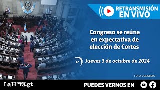 Retransmisión Congreso se reúne en expectativa de elección de Cortes [upl. by Nnylecoj]