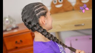 Como Hacer Peinado con Trenzas Francesas [upl. by Nirag]