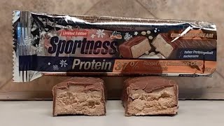 TasteTest DM Sportness Protein Bar XMAS Limited Edition 🎄 Cinnamon Cream 🎄 [upl. by Nonnad]